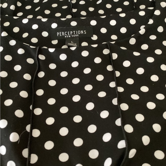 Perceptions New York black/white polka dot dress size L. - Picture 7 of 10